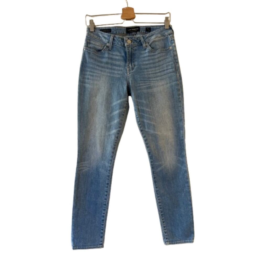 Lucky Brand LOLITA Skinny Jeans 6/28 Calcasieu Lake Whiskered Low Rise 5-Pocket